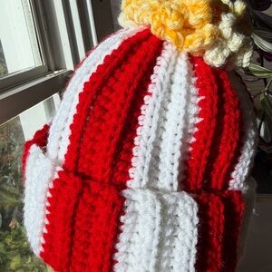 Viral Crochet Popcorn Bucket Hat. New. Handmade.